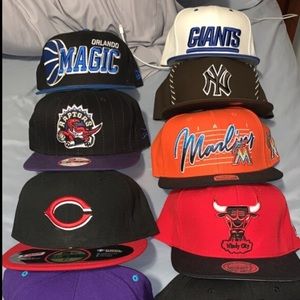 Snap back and fitted hats brand new.